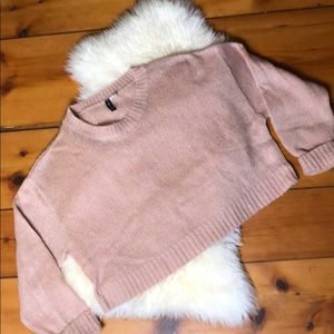 H&M Cropped Sweater - Pink - Size Large